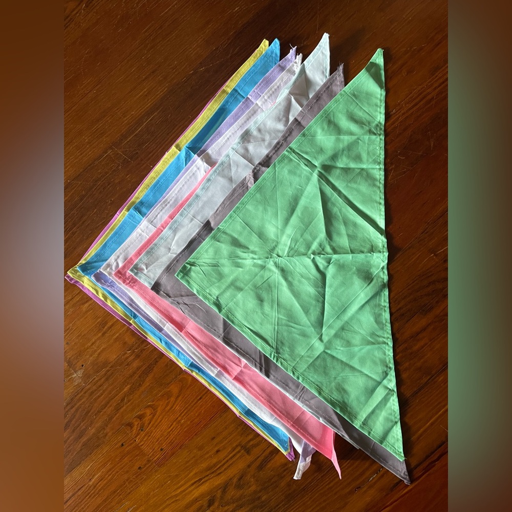Dog Bandanas | Set of 11 Assorted Colors | 18x25x18 | Small/Medium Dogs